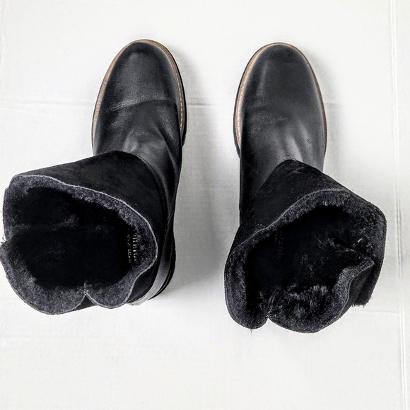 FABIANELLI Suede and Leather Black Ankle Booties Size 41 (9.5) Made in Italy - Picture 7 of 14